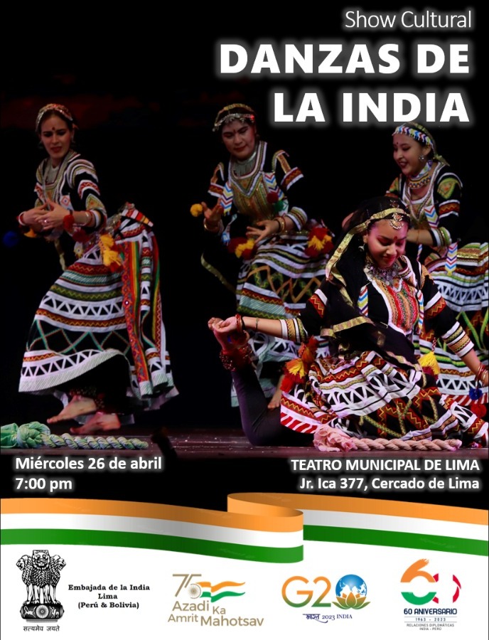 Embassy of India, Lima organised "Dances of India", as part of celebration of 60 years of diplomatic relations between Peru and India